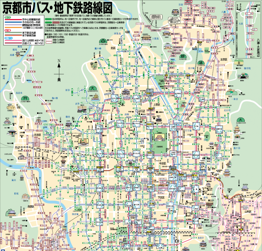 住んでる人間にとっても難解な京都のバス路線図 | 楽しいBADUIの世界